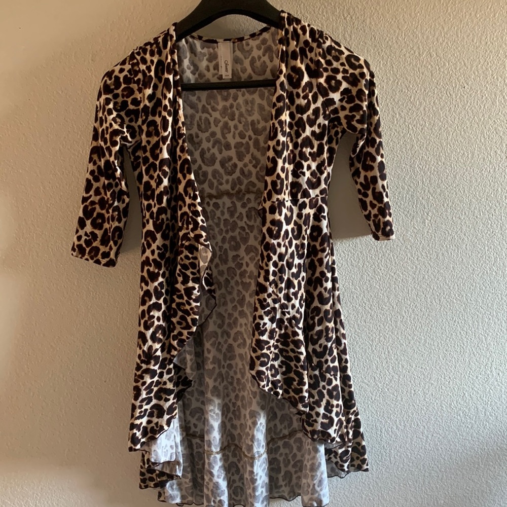 Leopard print cover up